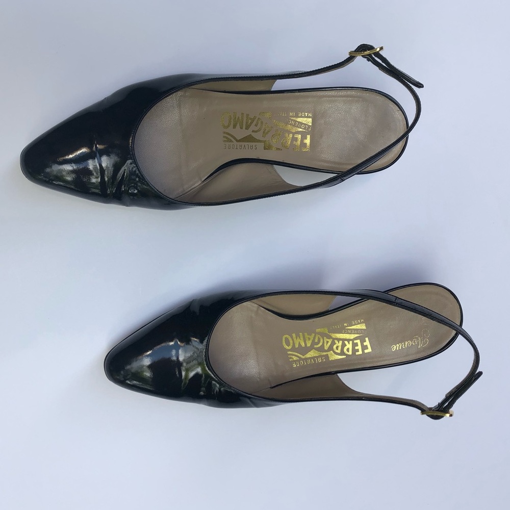 Salvatore Ferragamo Vintage Slingback Heel Pumps